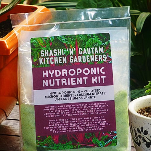 Buy Hydroponic nutrients solution making kit by Shashi n Gautam Kitchen Gardeners Web-Shop