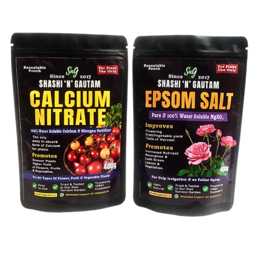 GreenGrowth Combo Calcium Nitrate Fertilizer + Epsom Salt Shashi N Gautam