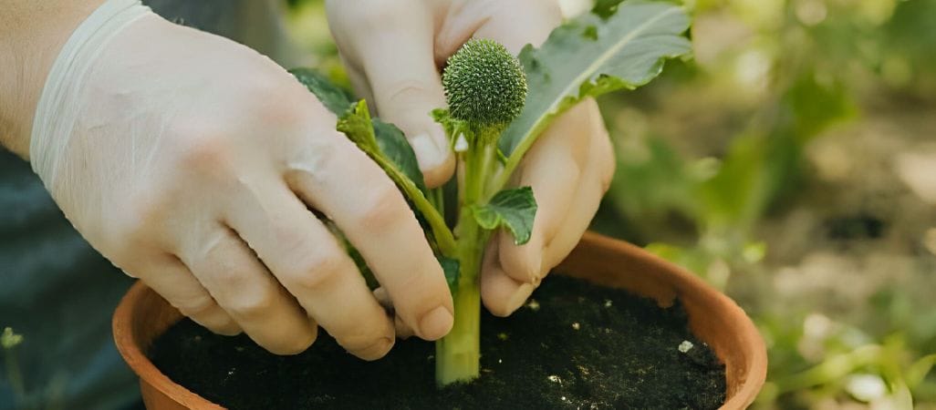 Transplanting Broccoli Seedlings