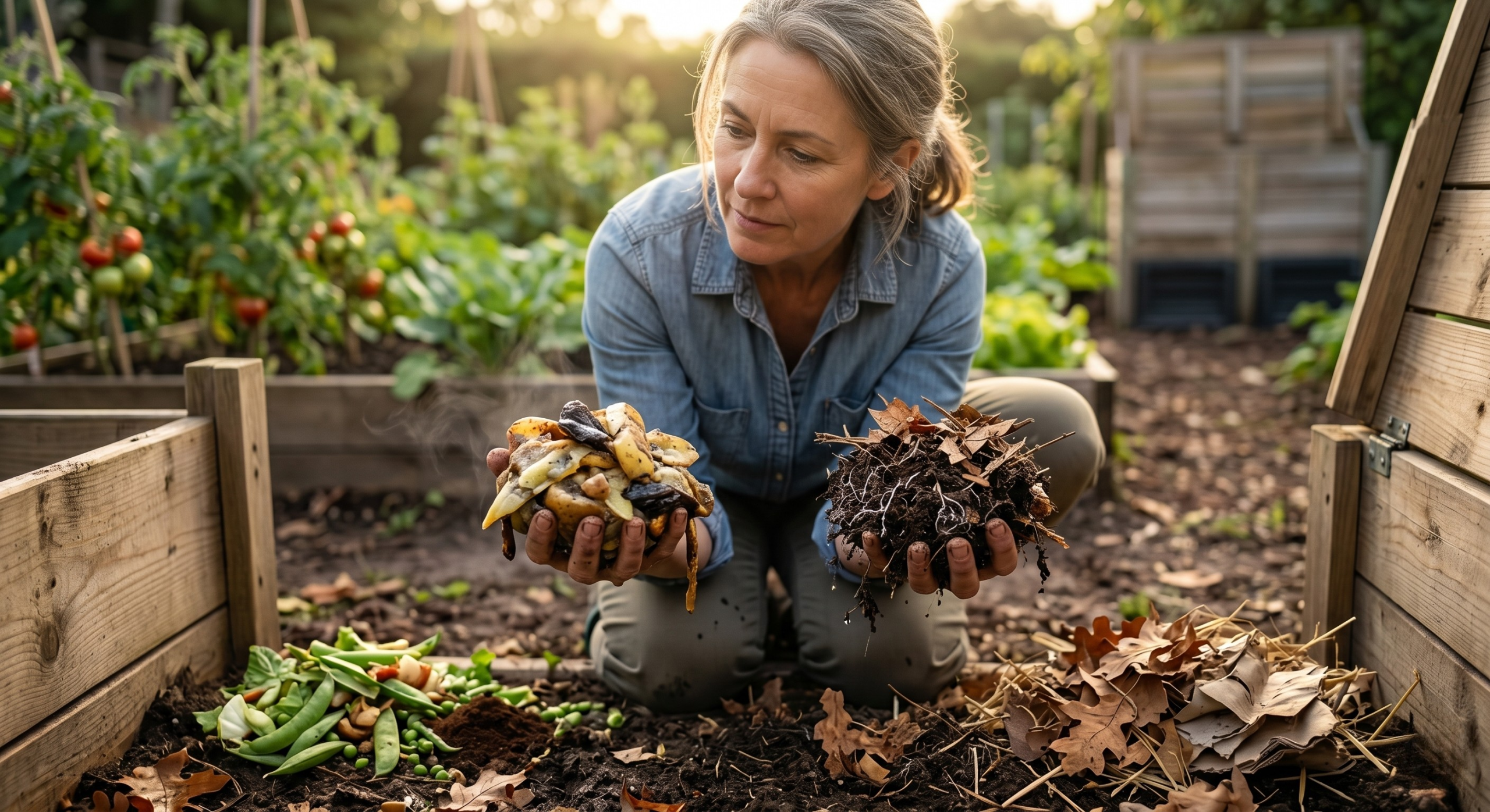 how to make compost faster at home — carbon to nitrogen ratio layers