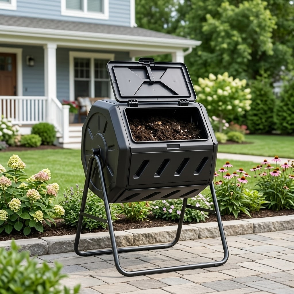 Efficiency in Motion The Rotating Compost Tumbler v1