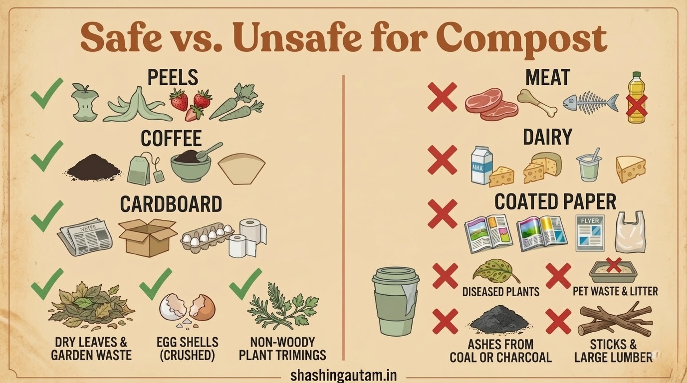 how to make compost faster at home — carbon to nitrogen ratio diagram
