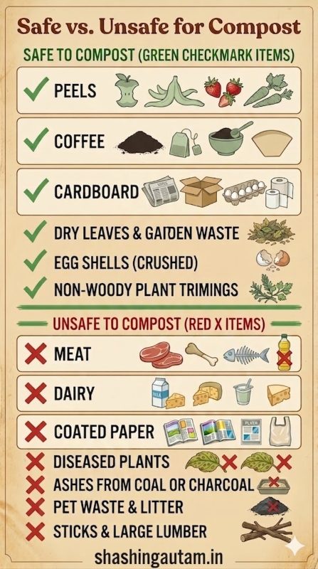 how to make compost faster at home — carbon to nitrogen ratio diagram