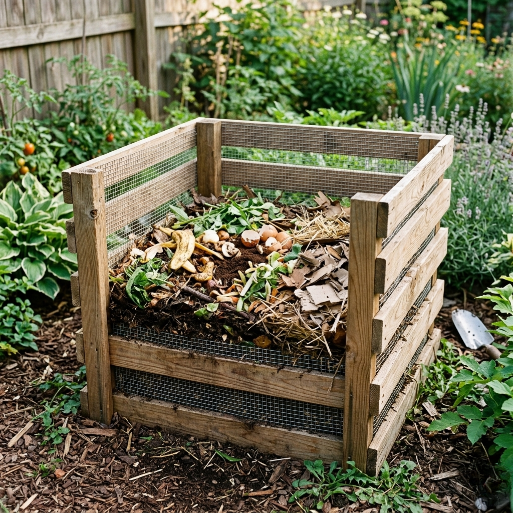 Wooden Compost Crate composter